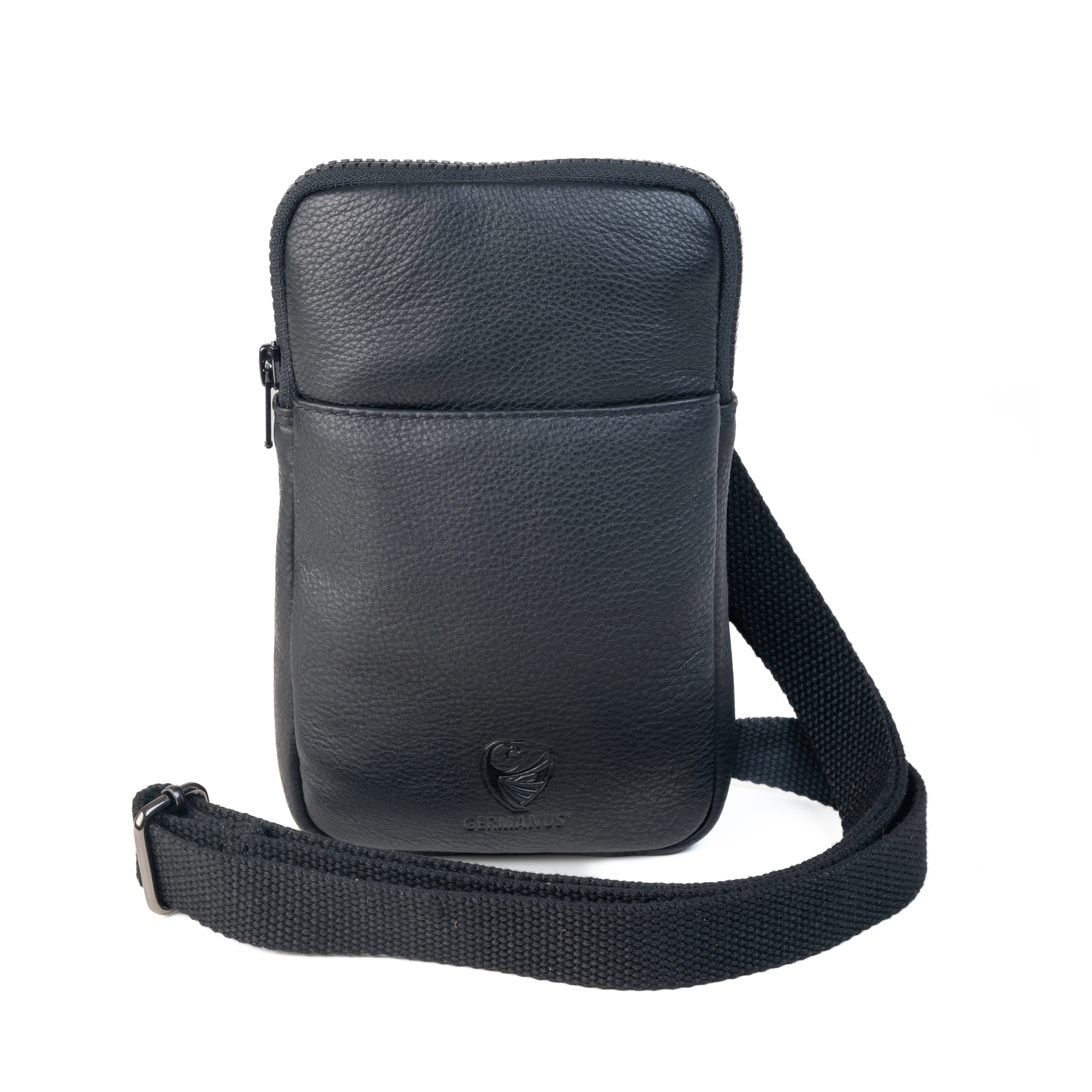 Germanus Crossbody Bag "Silvia" in Black Genuine Leather